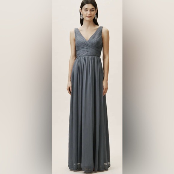 Anthropologie BHLDN Kia Hydrangea (grey) dress - Picture 1 of 13